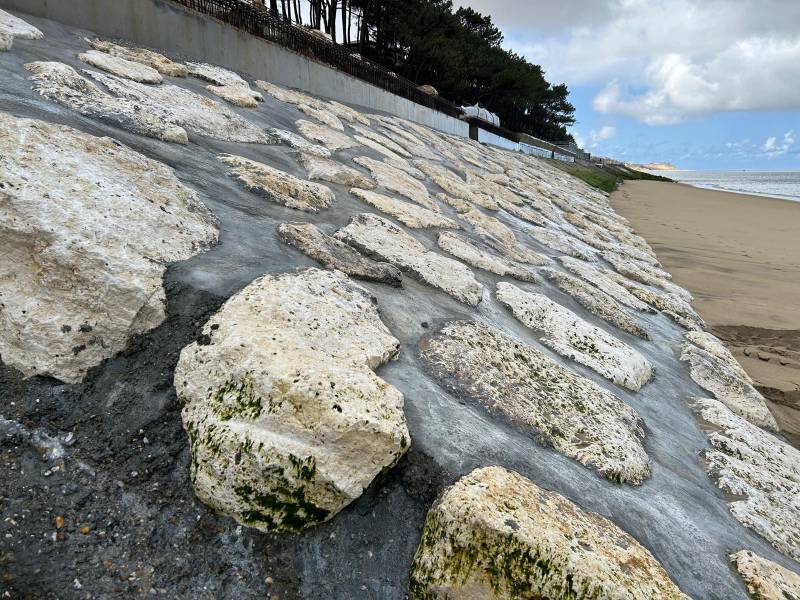 Enrochement Perre à Pyla sur Mer sur le bassin d'Arcachon